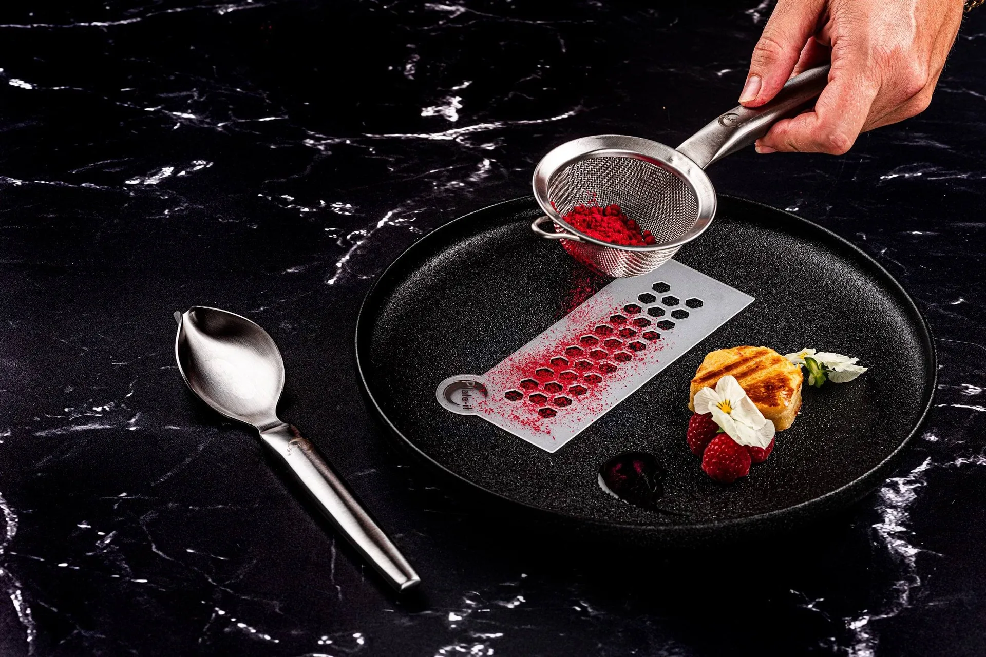 Plate-it dekorationssil, Rostfritt stål Plate It