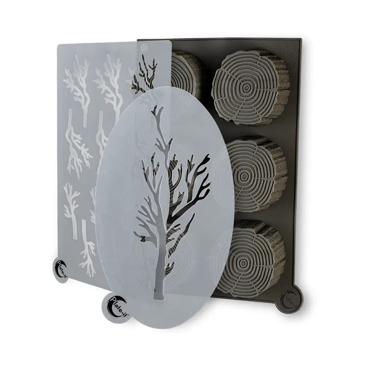 Plate-it formar - Wood, silikon, 3 delar - Plate It