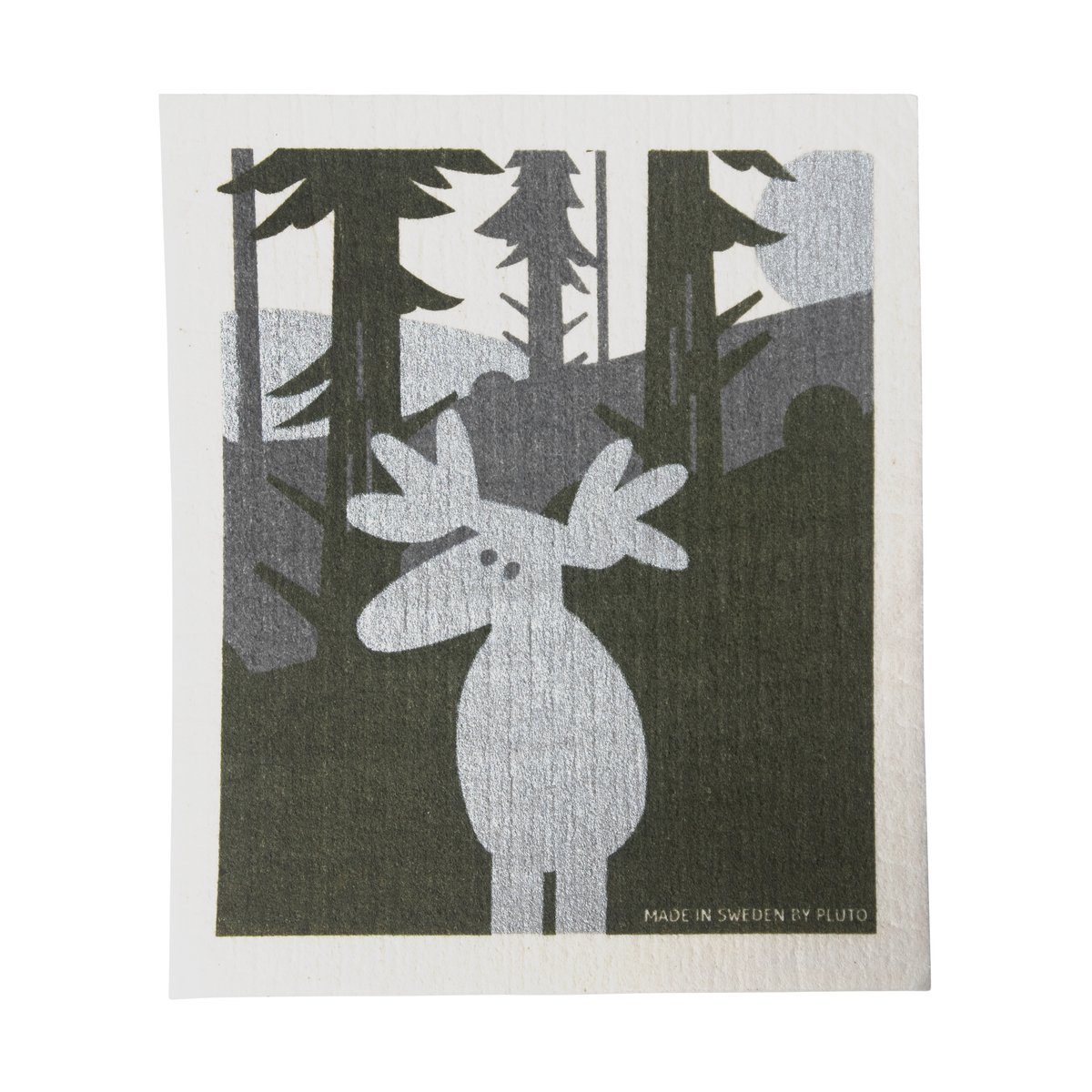 Pluto Design Älg disktrasa 17.2x20 cm Grön-silver-vit