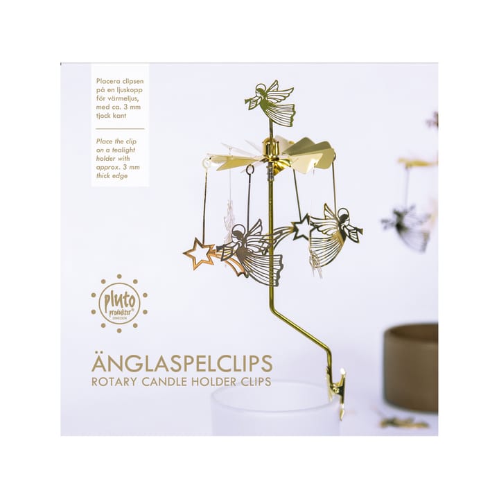 Änglaspel clips änglar & stjärnor, Guld Pluto Design