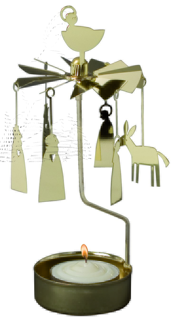 Pluto Design Änglaspel vinter & jul julkrubba, guld