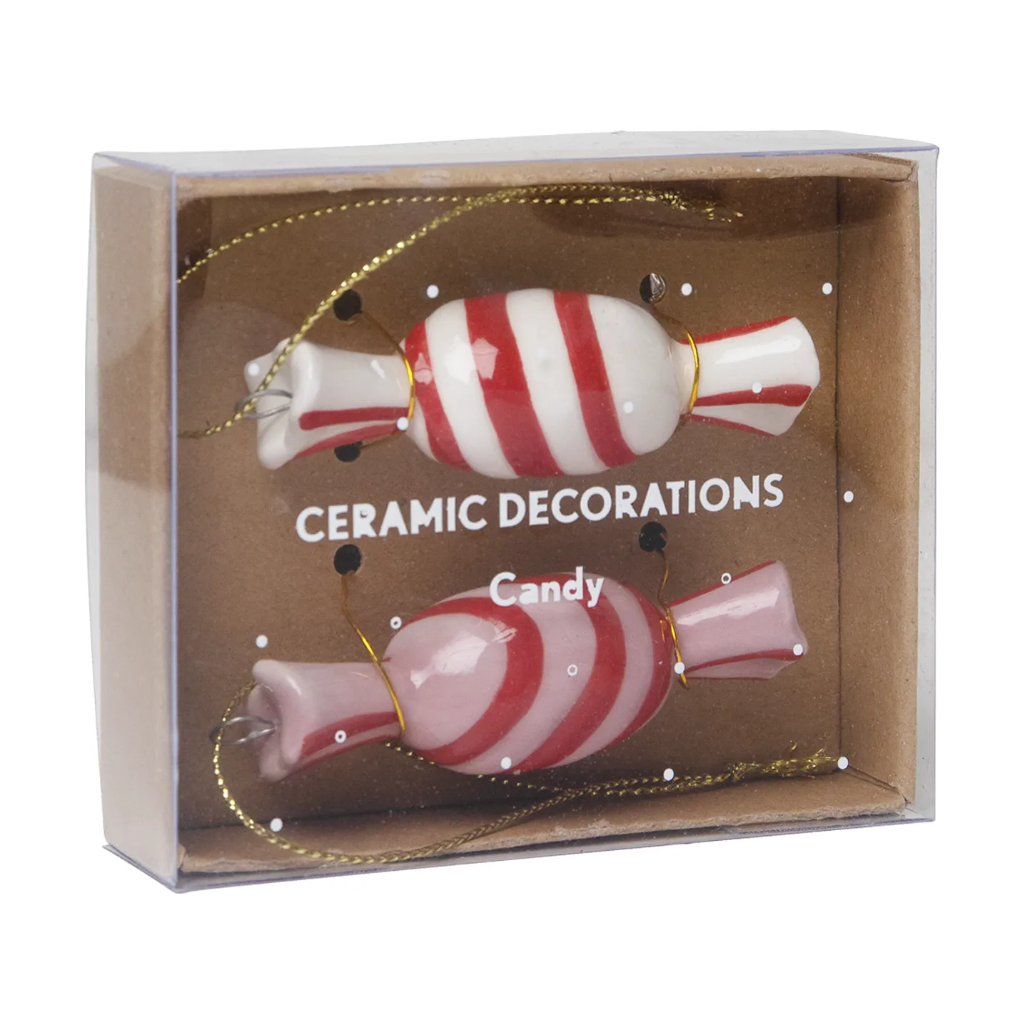 Candy dekorationshänge 2 delar, Röd-vit Pluto Design