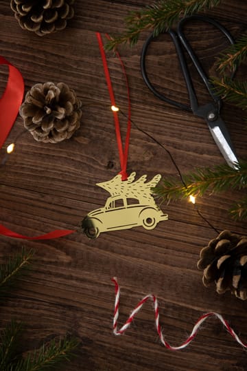 Christmas car julgranshänge - Guld - Pluto Design