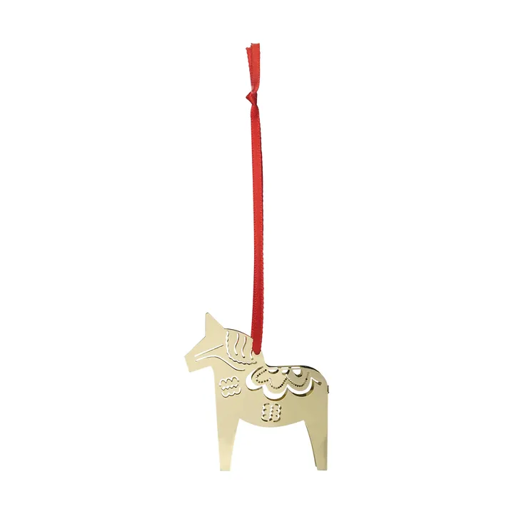 Christmas horse 3D julhänge - Guld - Pluto Design