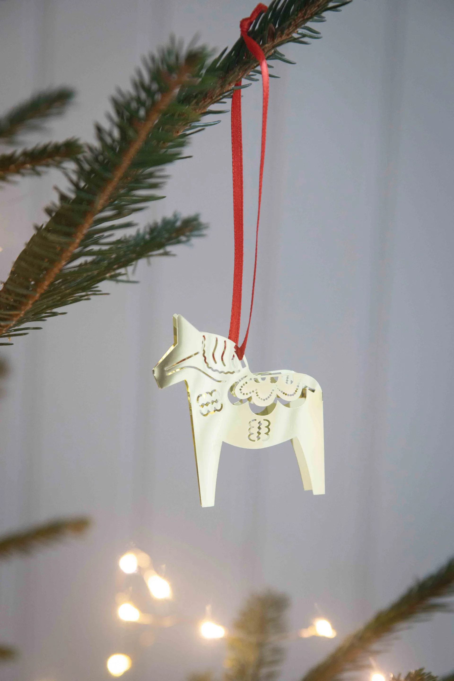 Christmas horse 3D julhänge, Guld Pluto Design