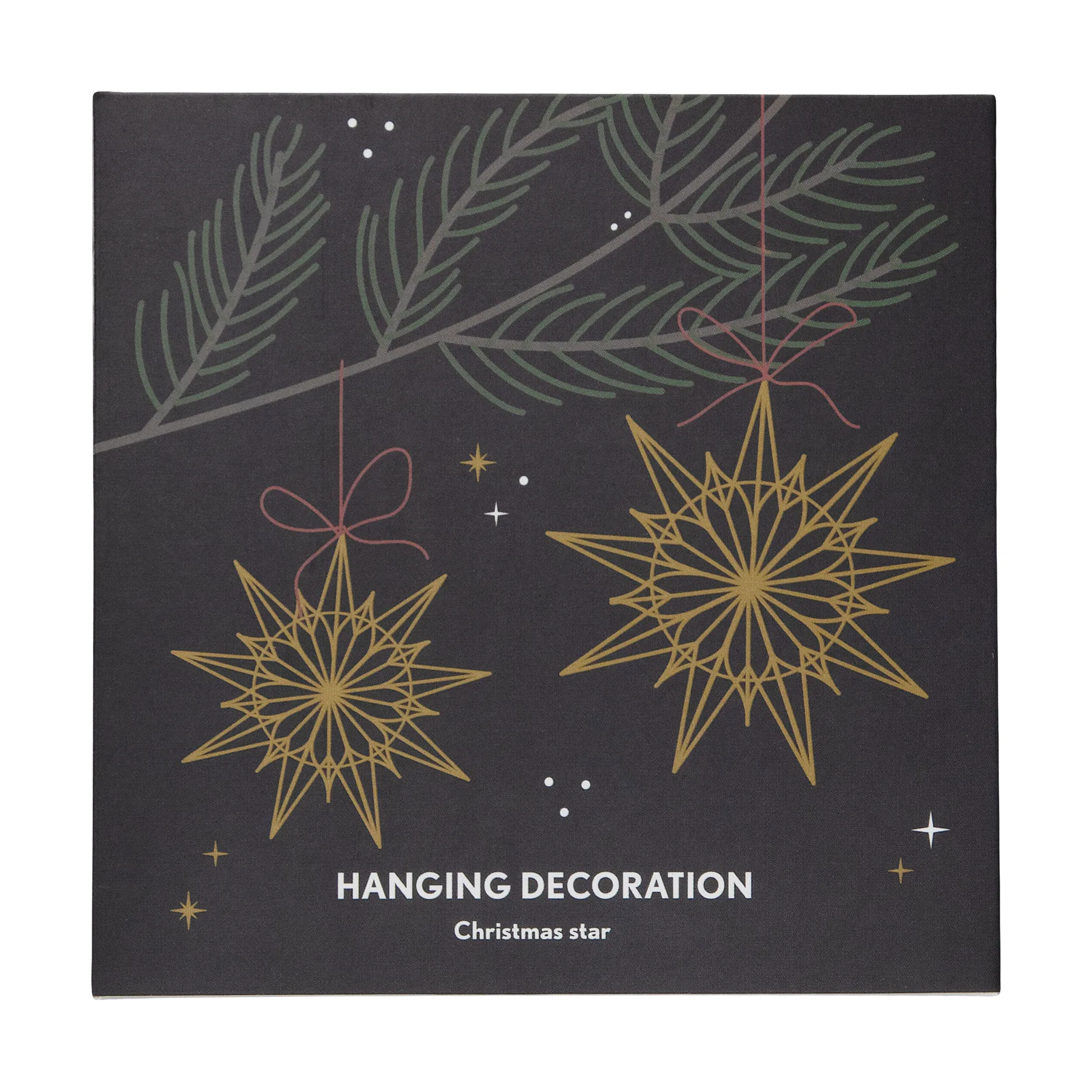 Christmas star dekorationshänge, Guld Pluto Design