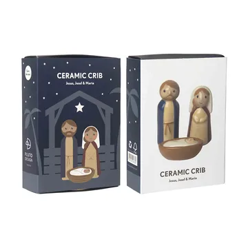 Crib family keramikkrubba 3 delar - Jesus, Josef och Maria - Pluto Design