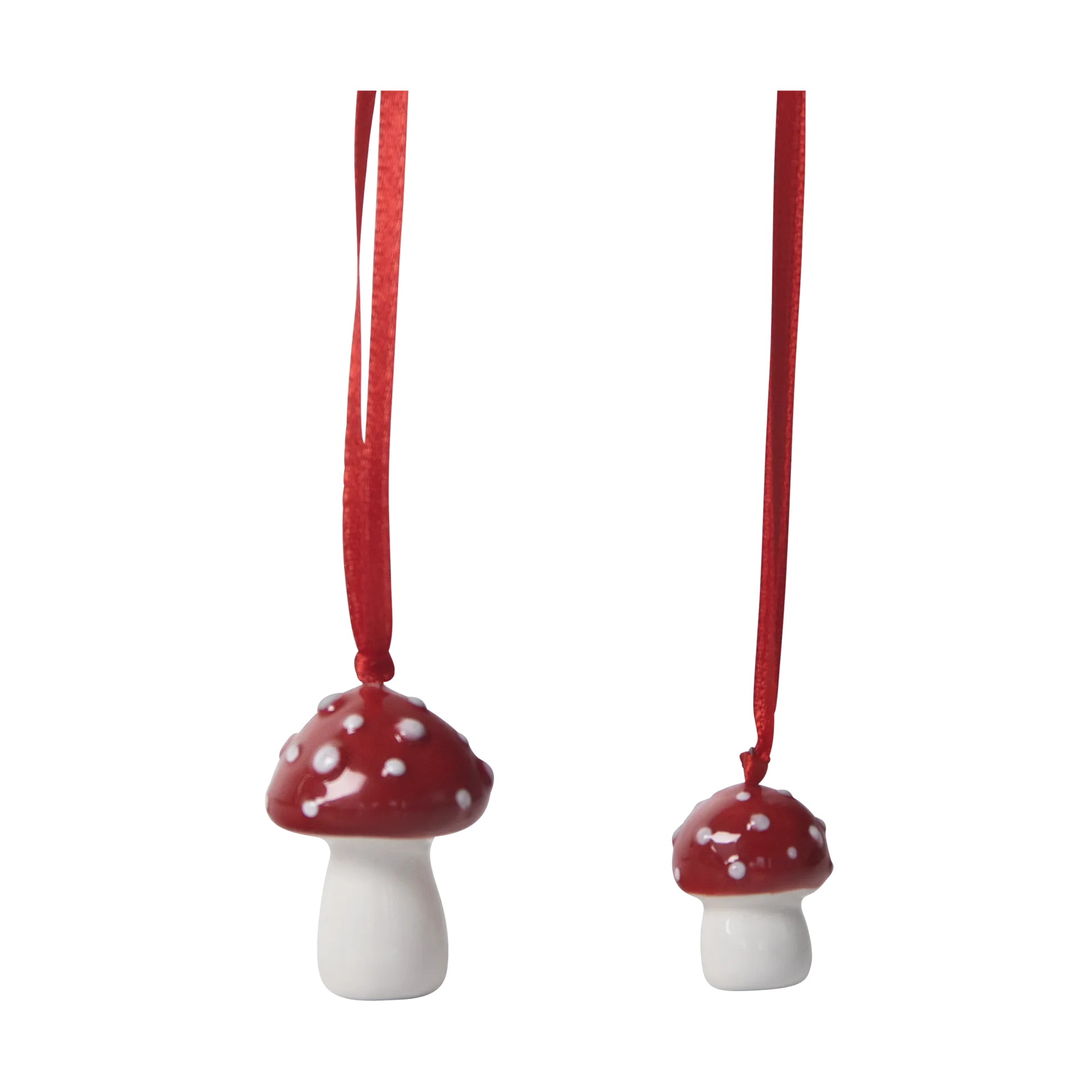 Flugsvamp julgranshänge 2 st, Vit-röd Pluto Design