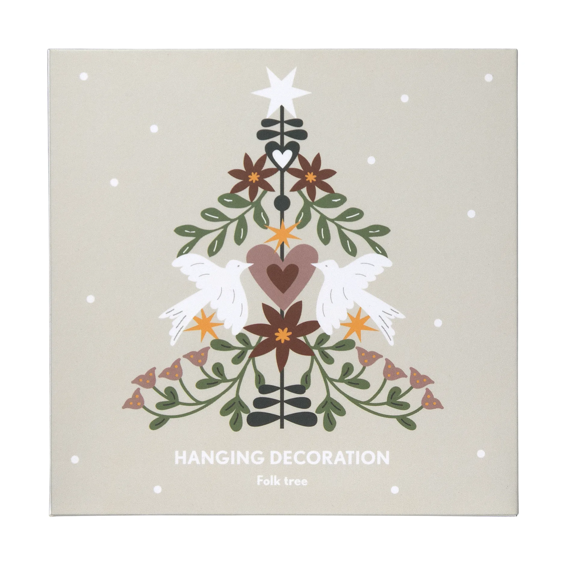 Folk tree dekorationshänge, Guld Pluto Design