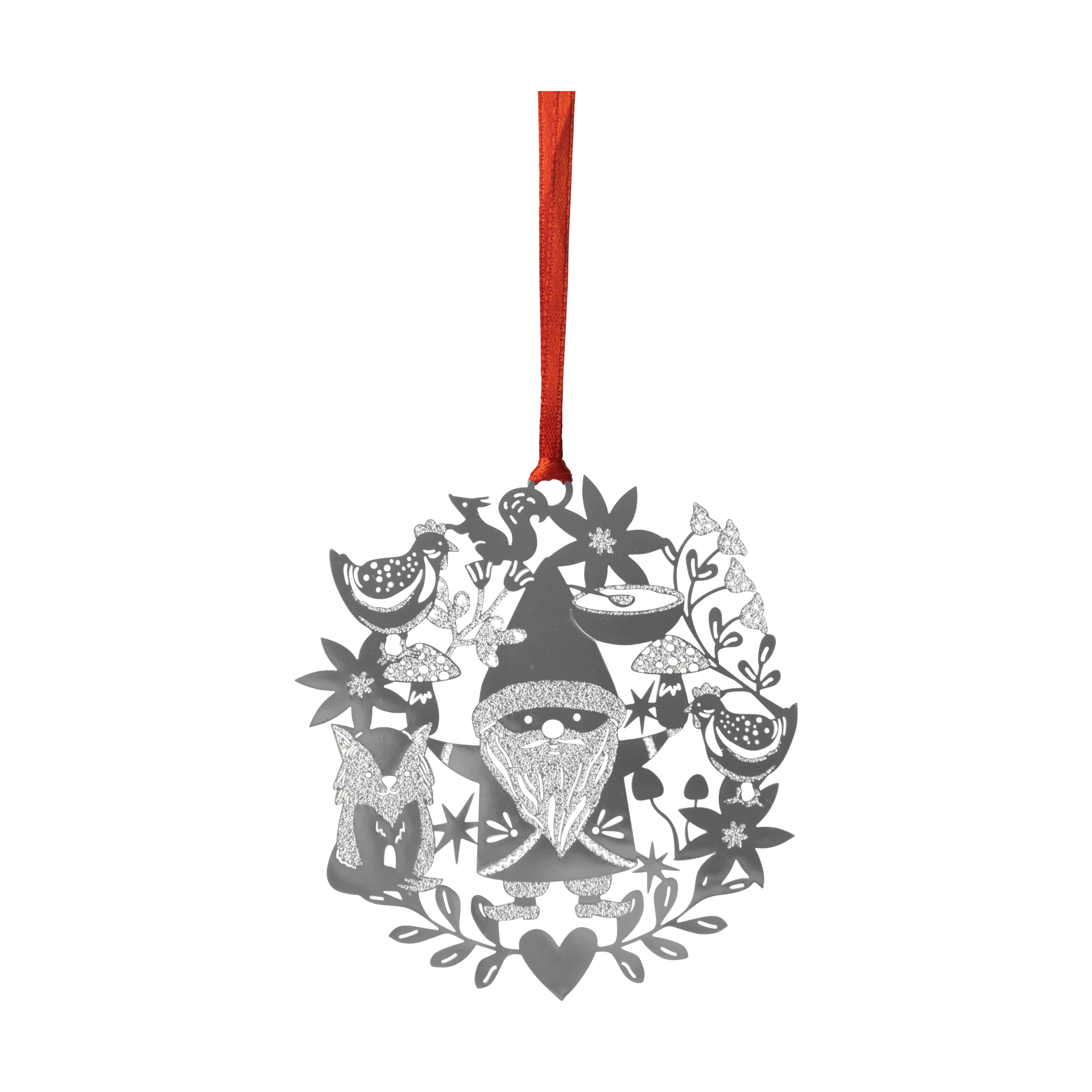 Fox & Santa julhänge, Silver Pluto Design