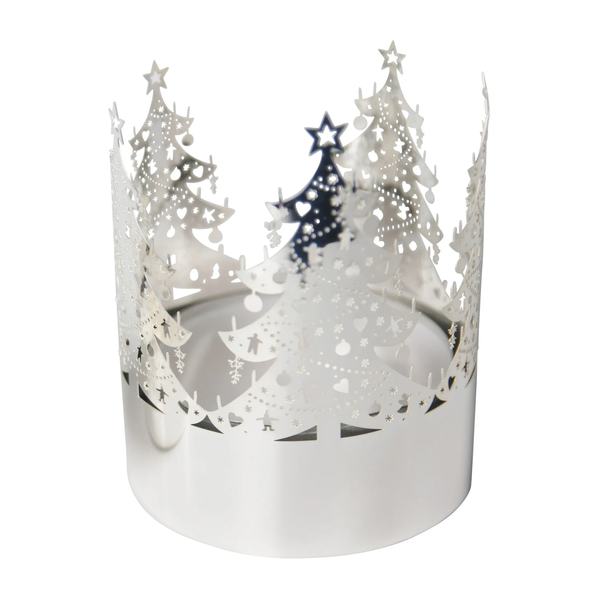 Gran ljuslykta medium, Silver Pluto Design