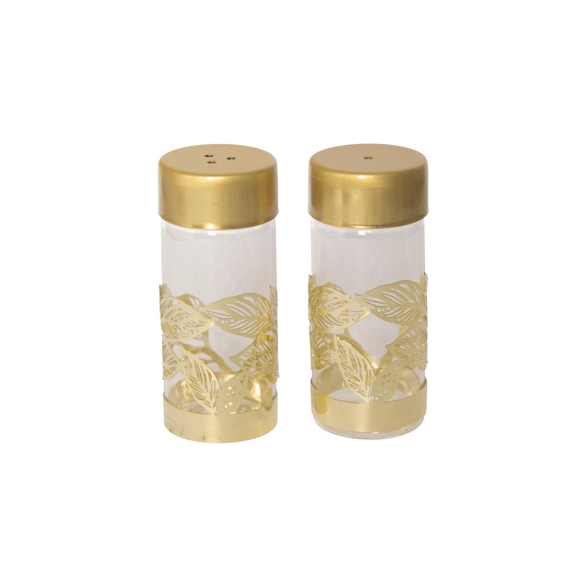 Pluto Design Grönska salt- och pepparkar Guld-glas | Skandinavisk Design | Saltkar & Pepparkar | Guldfärgad