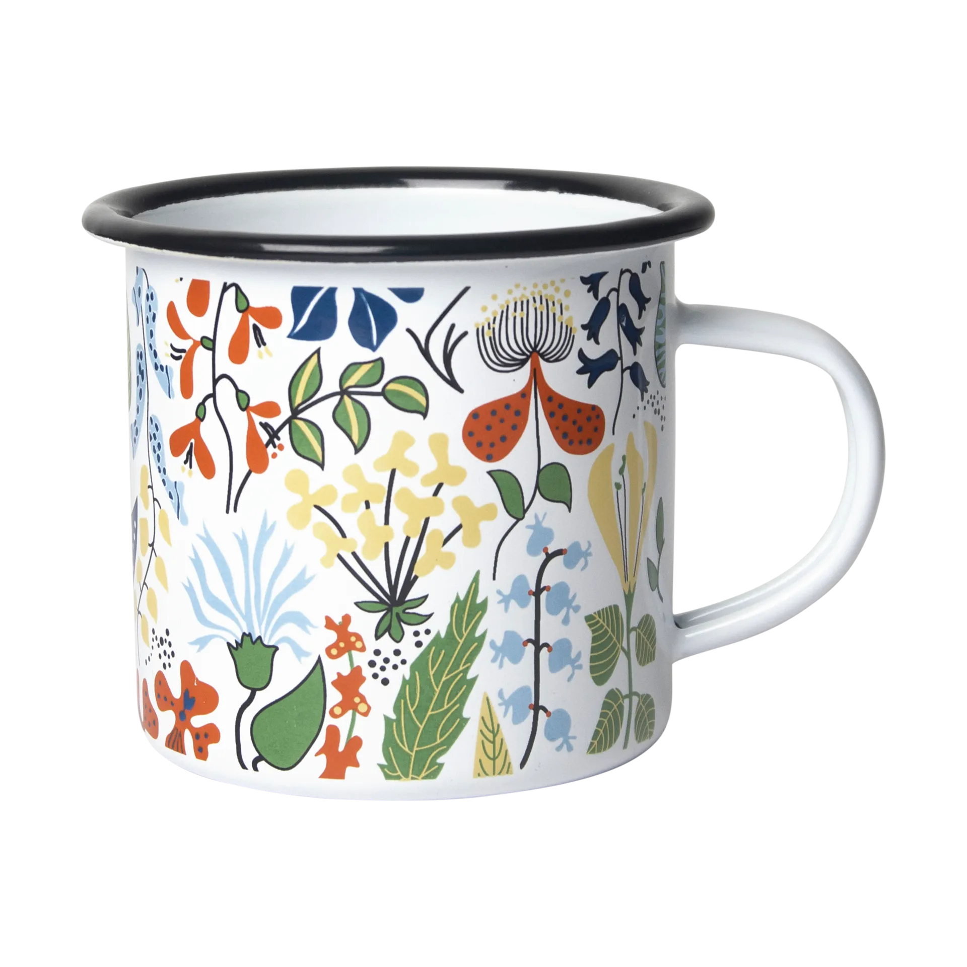 Herbaruim emaljmugg, Vit-multi Pluto Design