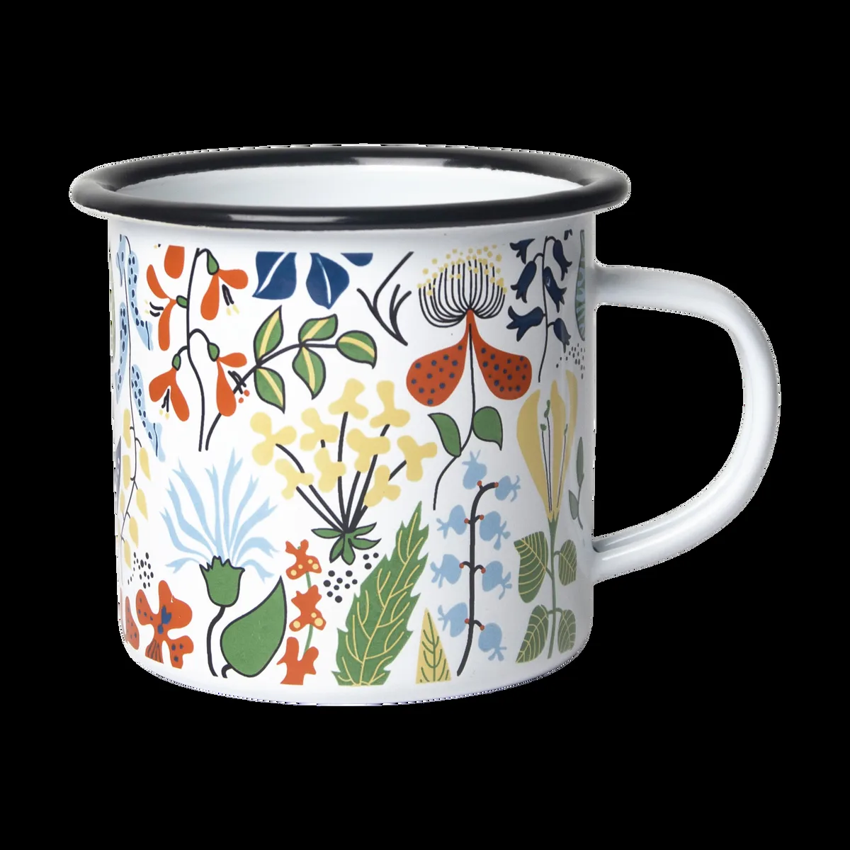 Pluto Design Herbaruim emaljmugg Vit-multi