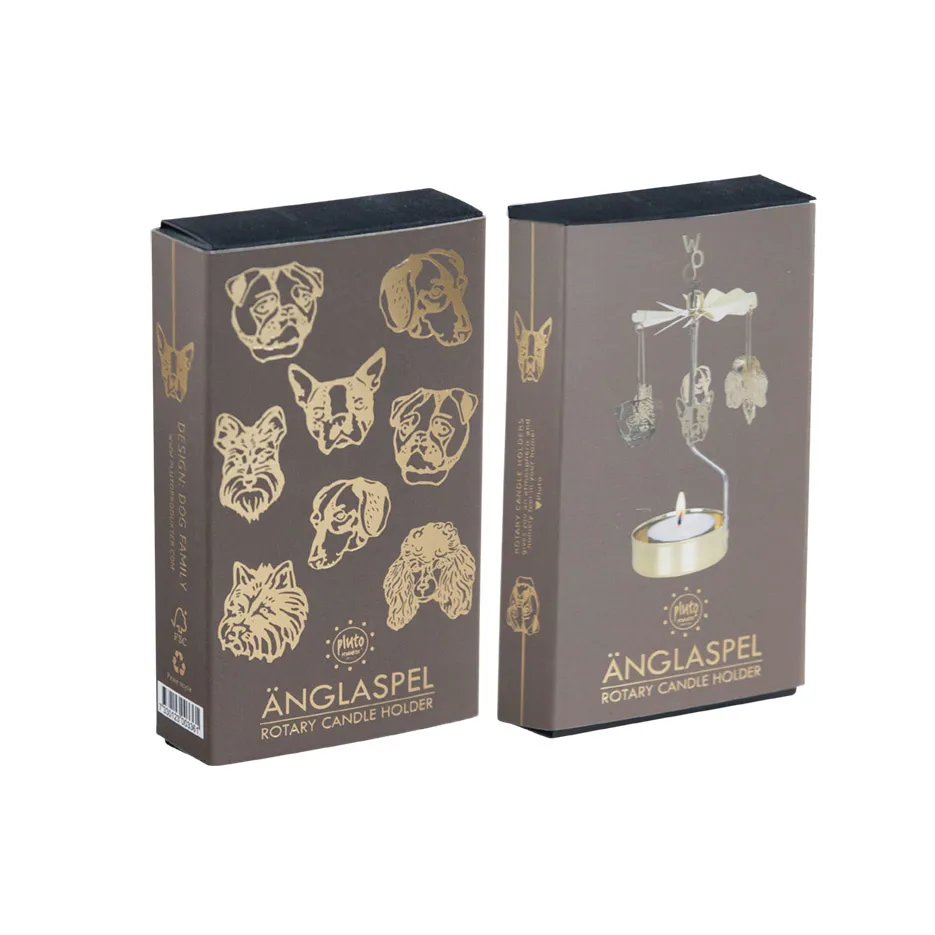 Hundfamilj änglaspel, Guld Pluto Design