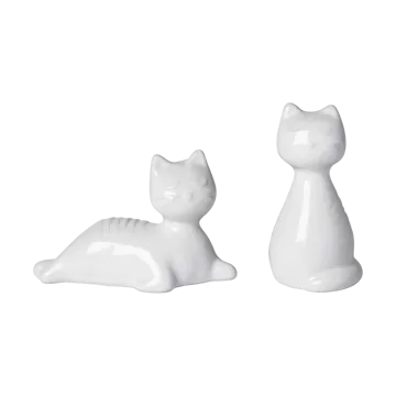 Katt salt & pepparströare - Vit - Pluto Design