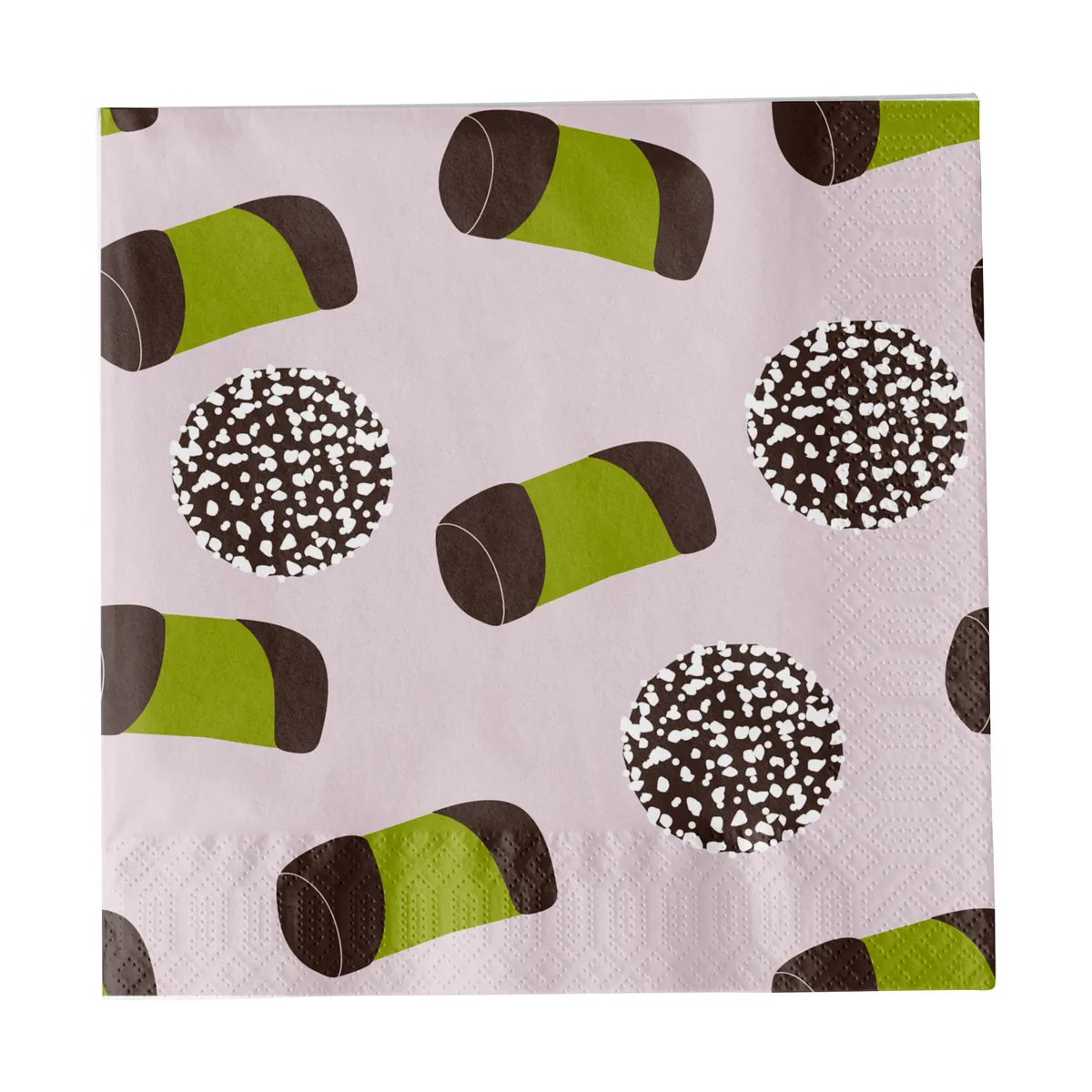 Pluto Design Like a swede servett Rosa-grön-brun-vit
