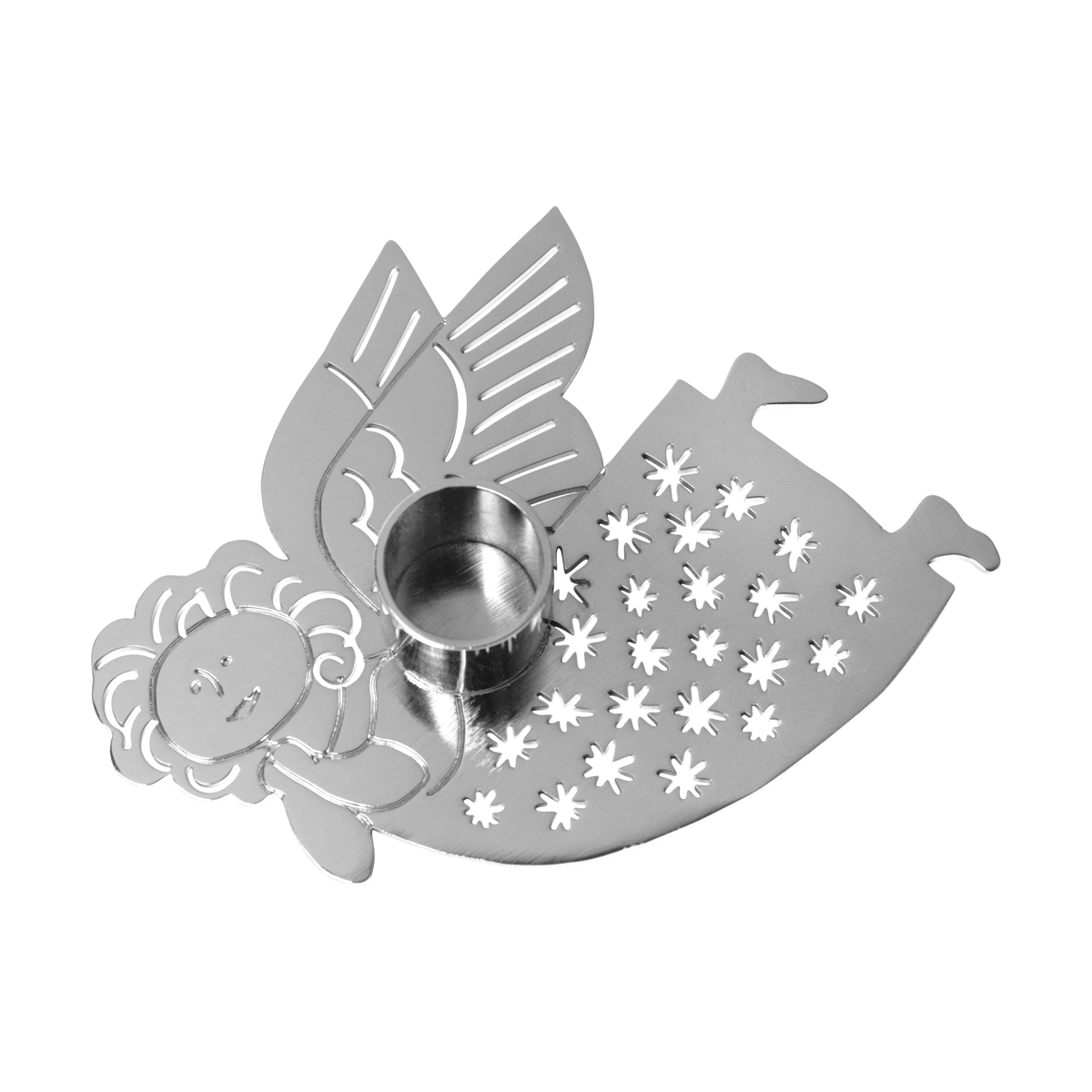 Pluto Design Lisa Larson Hanna ljusstake Silver | Skandinavisk Design | Ljusstakar | Silverfärgad