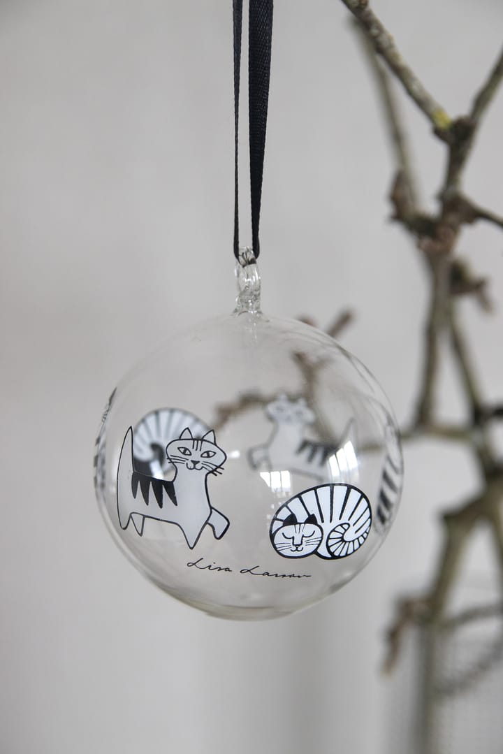 Lisa Larson katter julgranskula, White-black Pluto Design