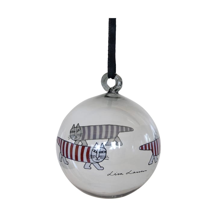 Lisa Larson Mikey julgranskula - Silver-red-white - Pluto Design