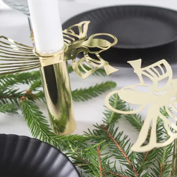 Ljusstake flygande ängel - Guld - Pluto Design