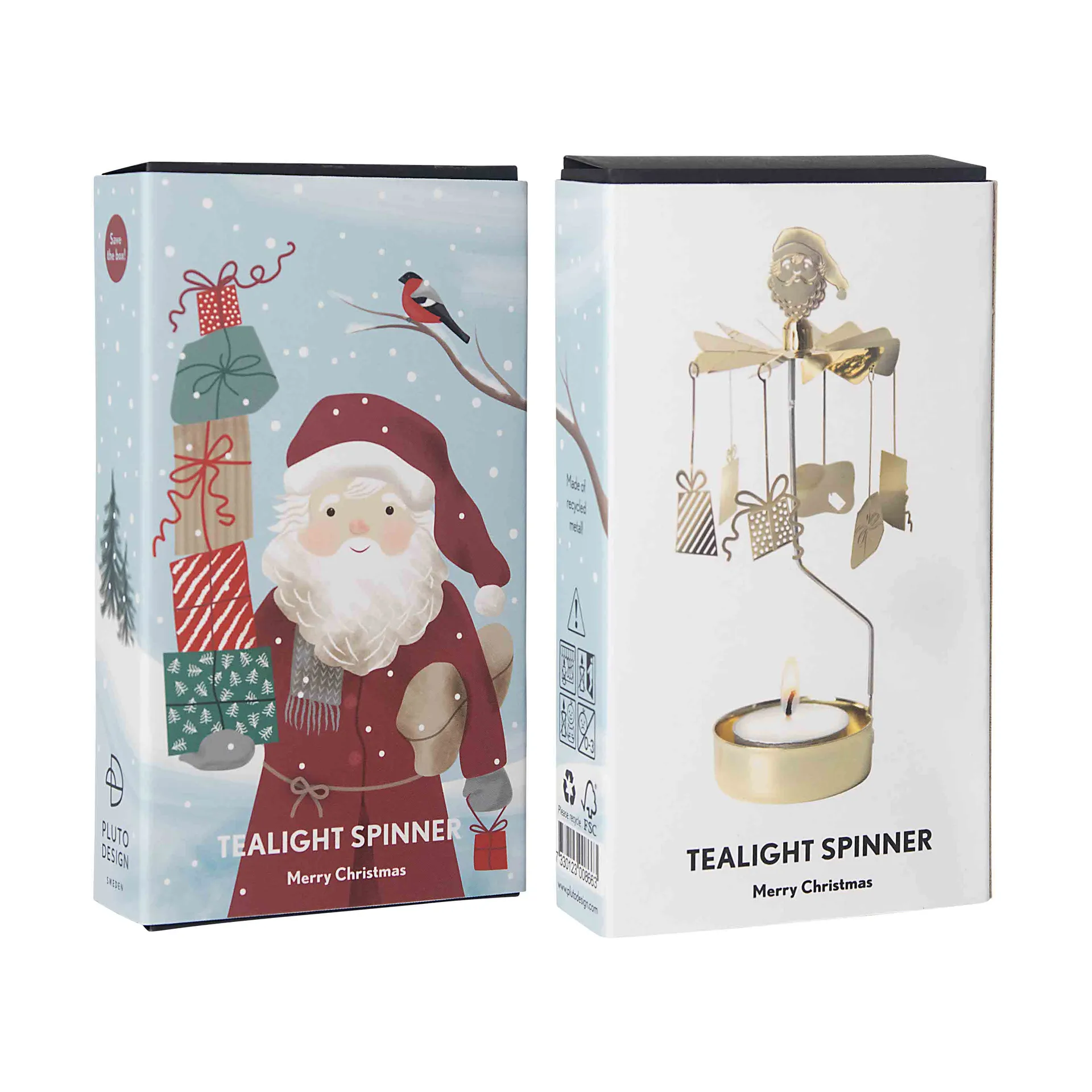 Merry christmas änglaspel, Guld Pluto Design