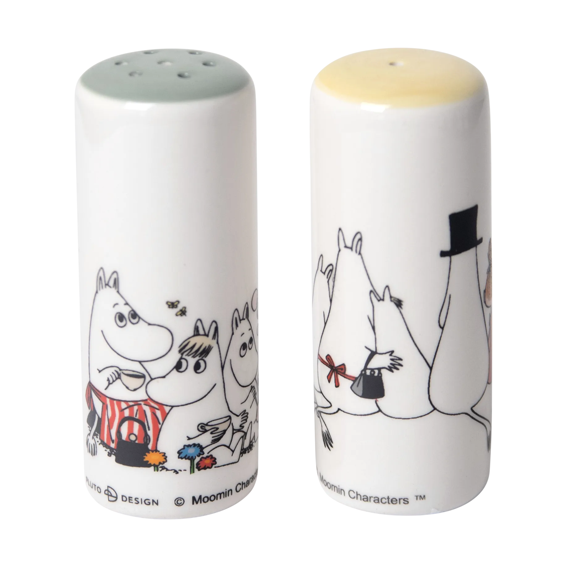 Moomin love salt & pepparkar, Vit-multi Pluto Design