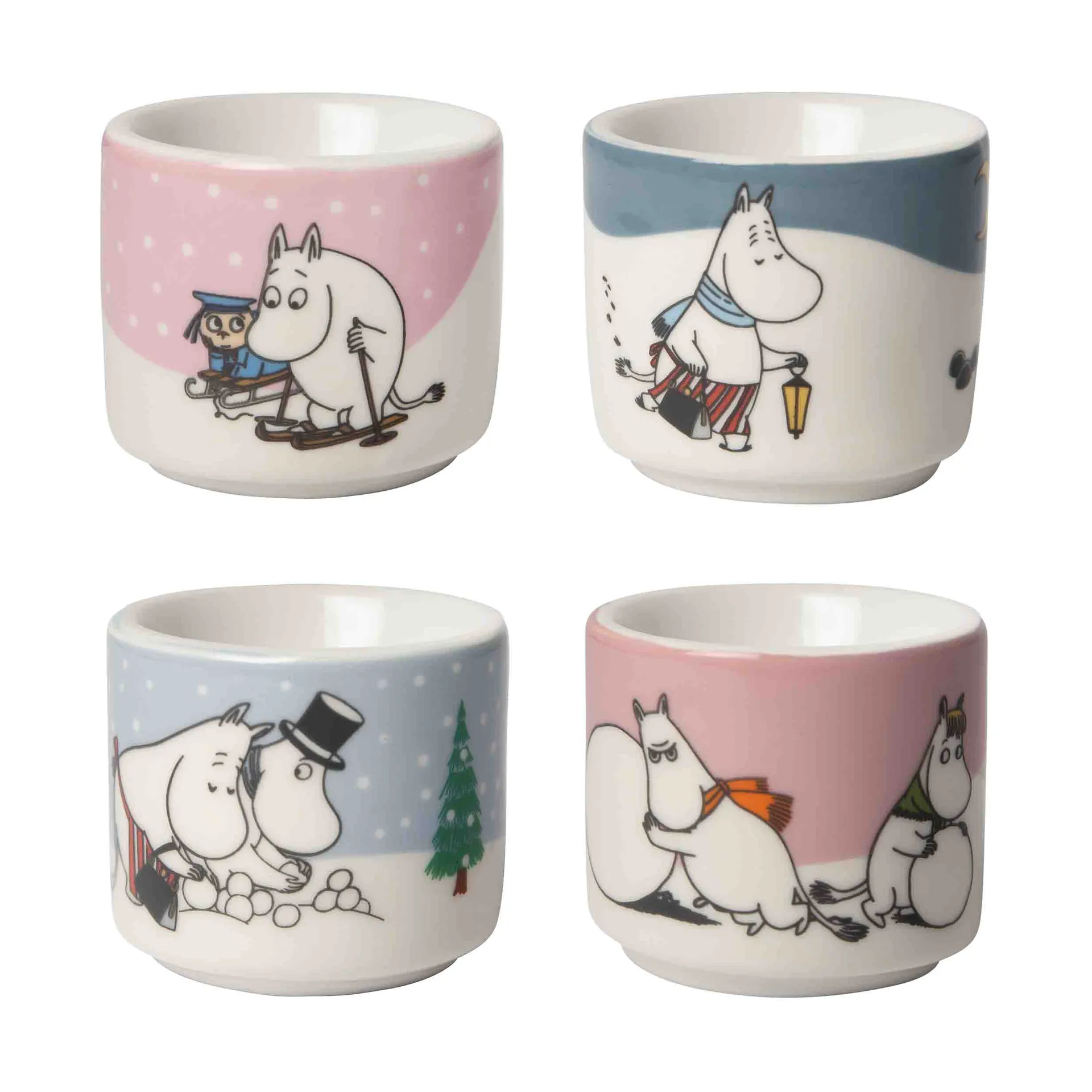 Mumin äggkopp 4 delar, Mumin vinter Pluto Design