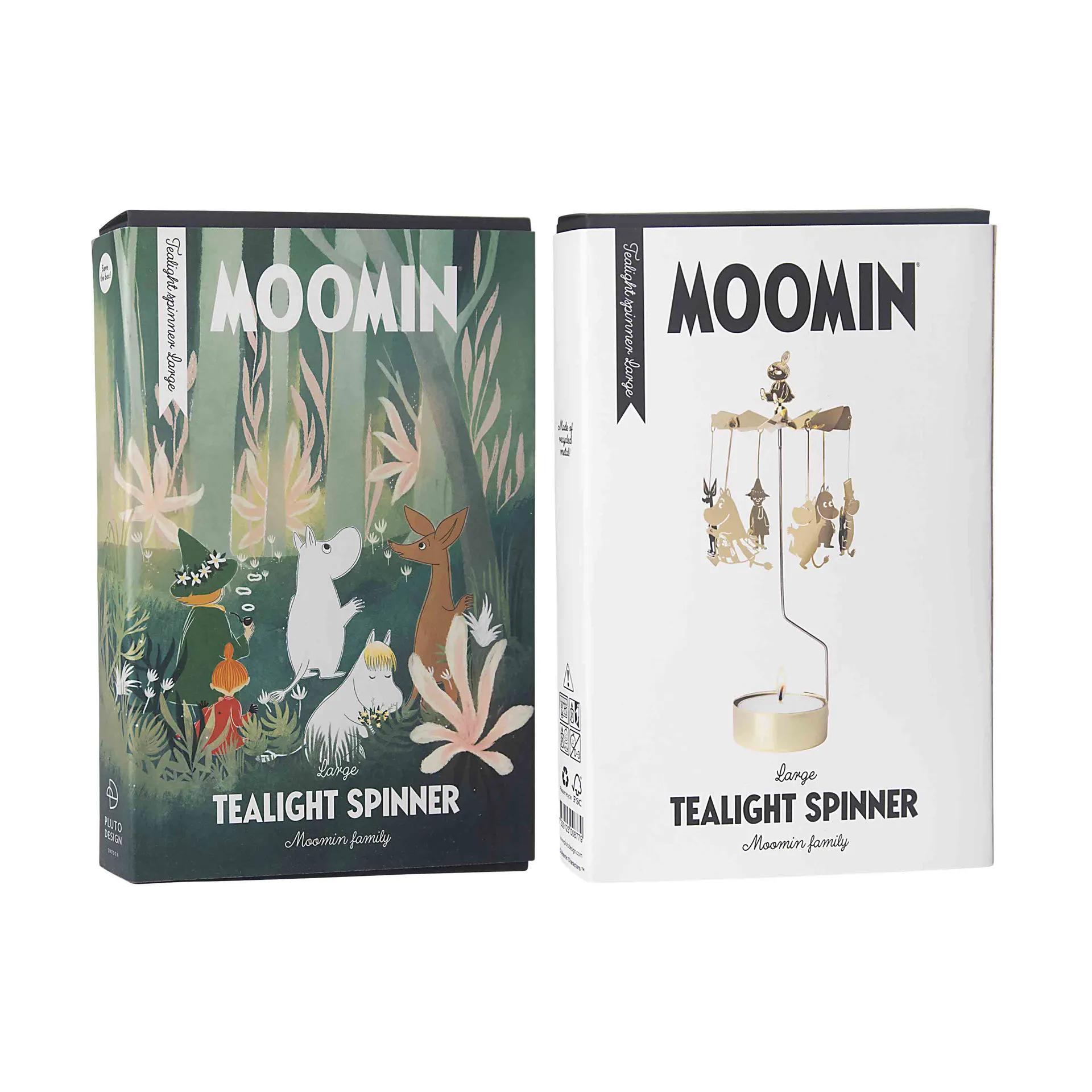 Mumin familj änglaspel XL, Guld Pluto Design