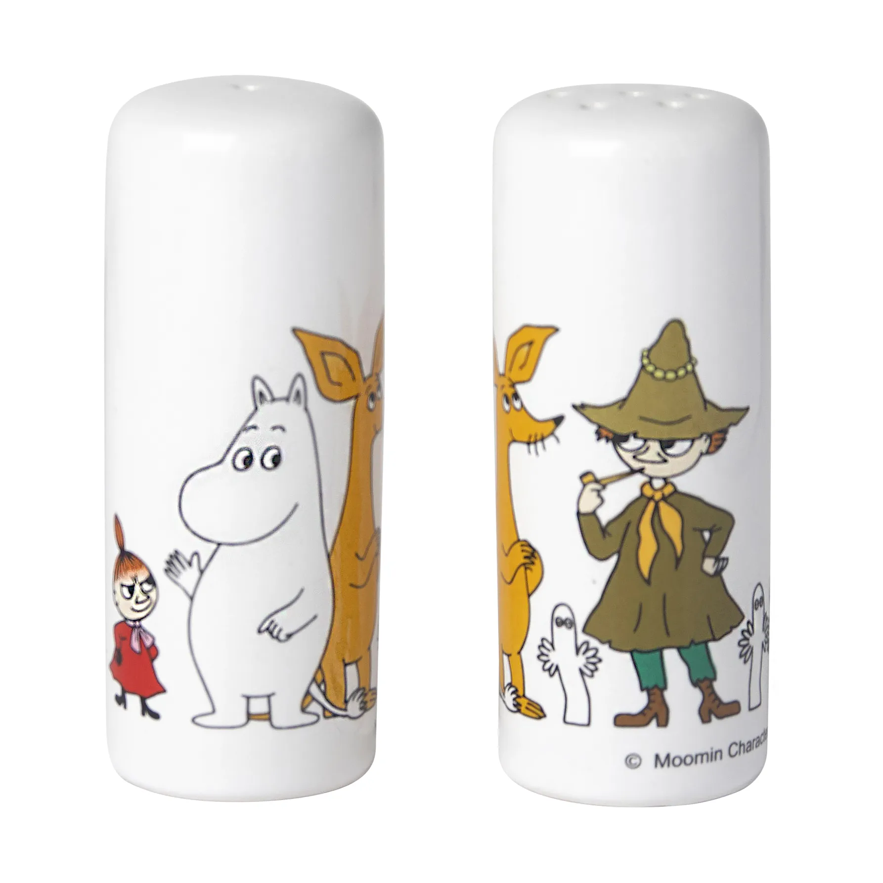 Mumin friends salt & pepparkar, Vit-multi Pluto Design