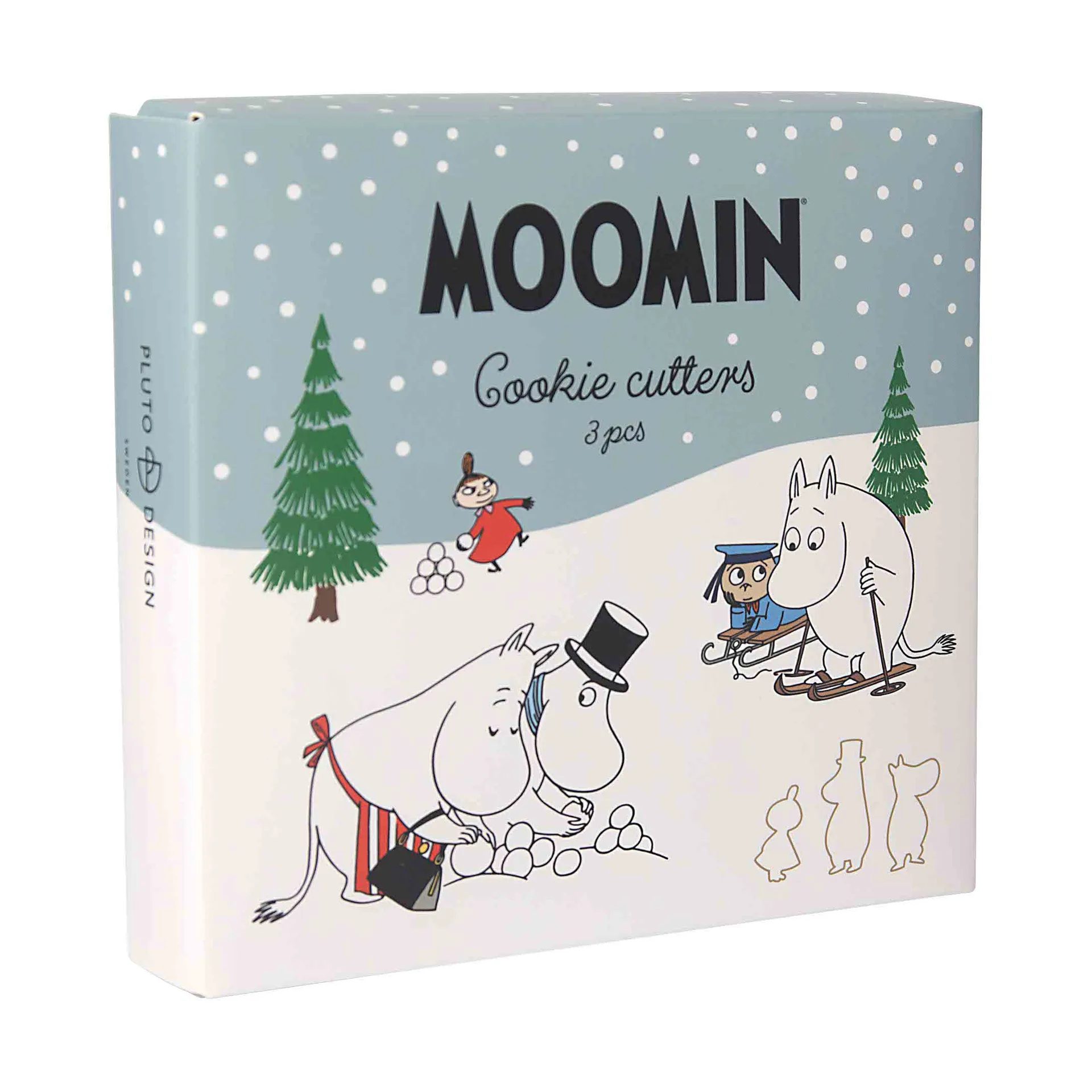 Mumin vinter pepparkaksform 3 delar, Lilla My Muminpappan, Mumintrollet Pluto Design