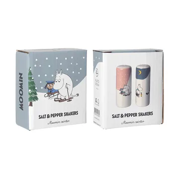 Mumin vinter salt & pepparkar - Rosa-blå-vit - Pluto Design