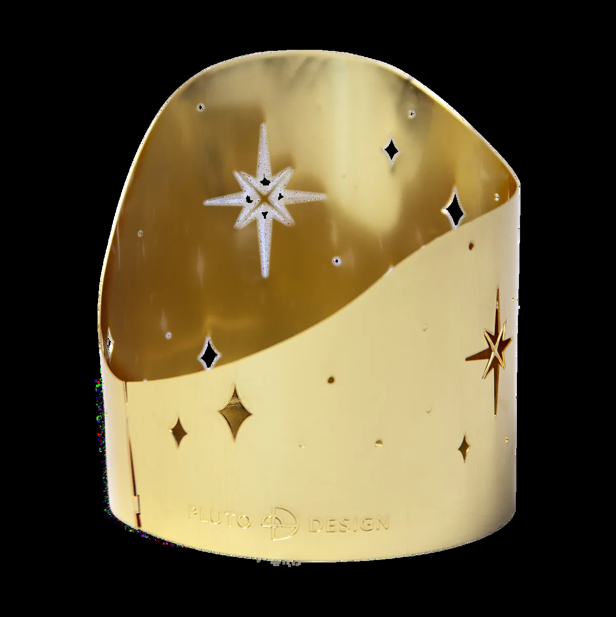 Pluto Design Northern star värmeljusstake Ø6,5 cm Guldpläterad metall