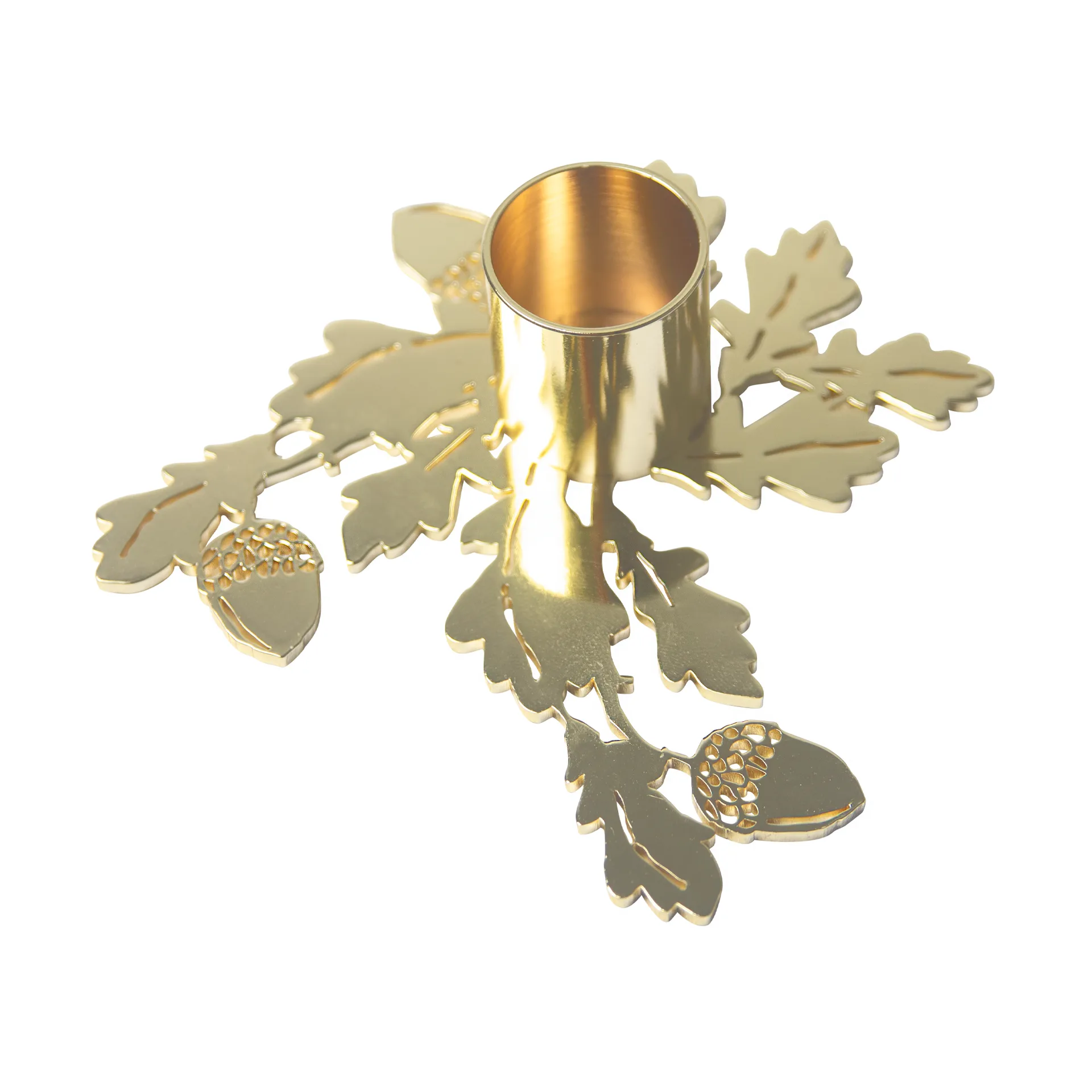 Oak ljusstake, Guld Pluto Design