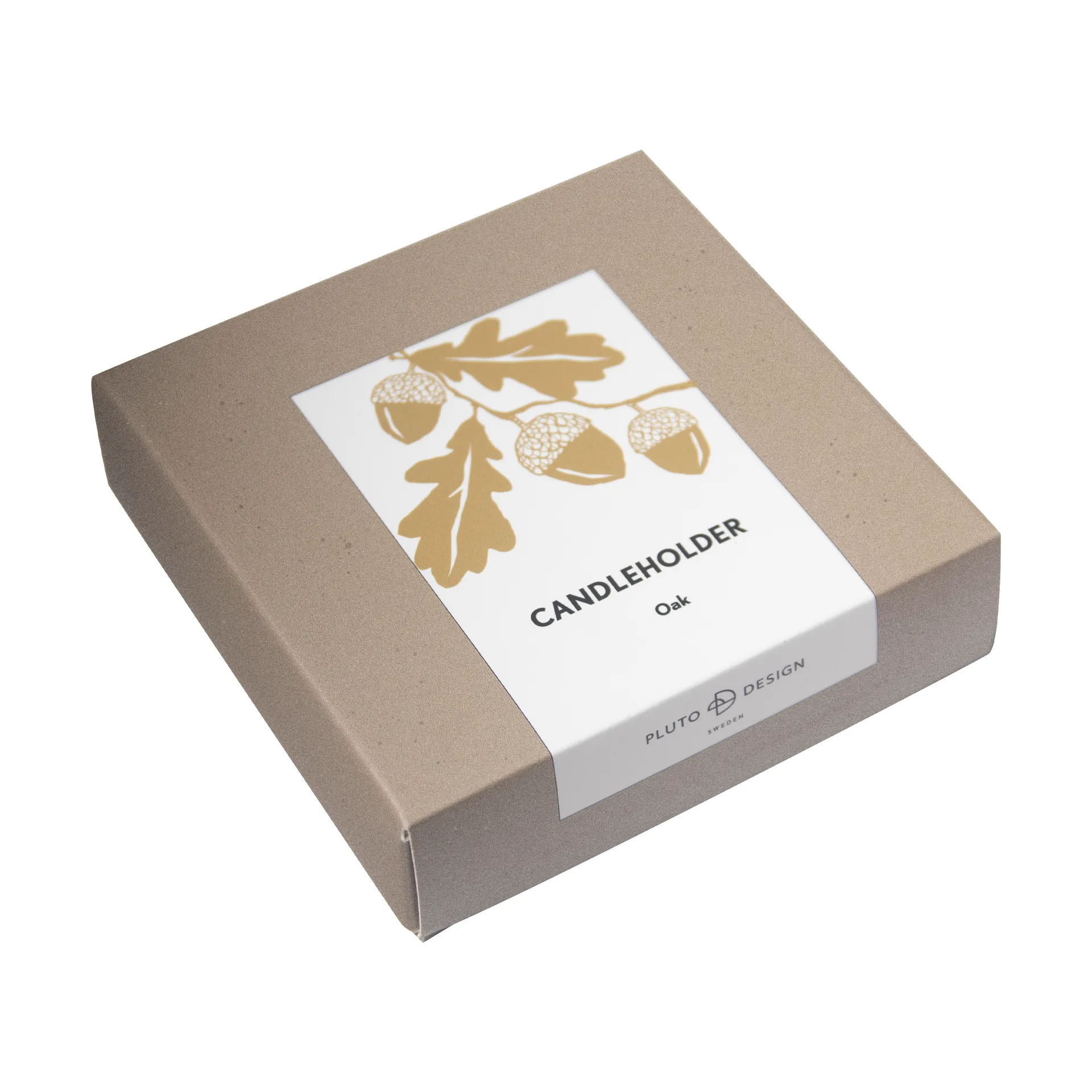 Oak ljusstake, Guld Pluto Design