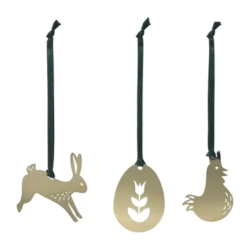 Påskhängen 3-pack - Guld - Pluto Design