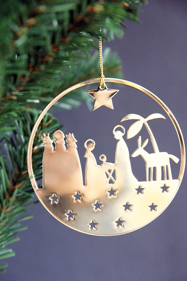Pluto julhänge metall, krubba, silverfärgad Pluto Design