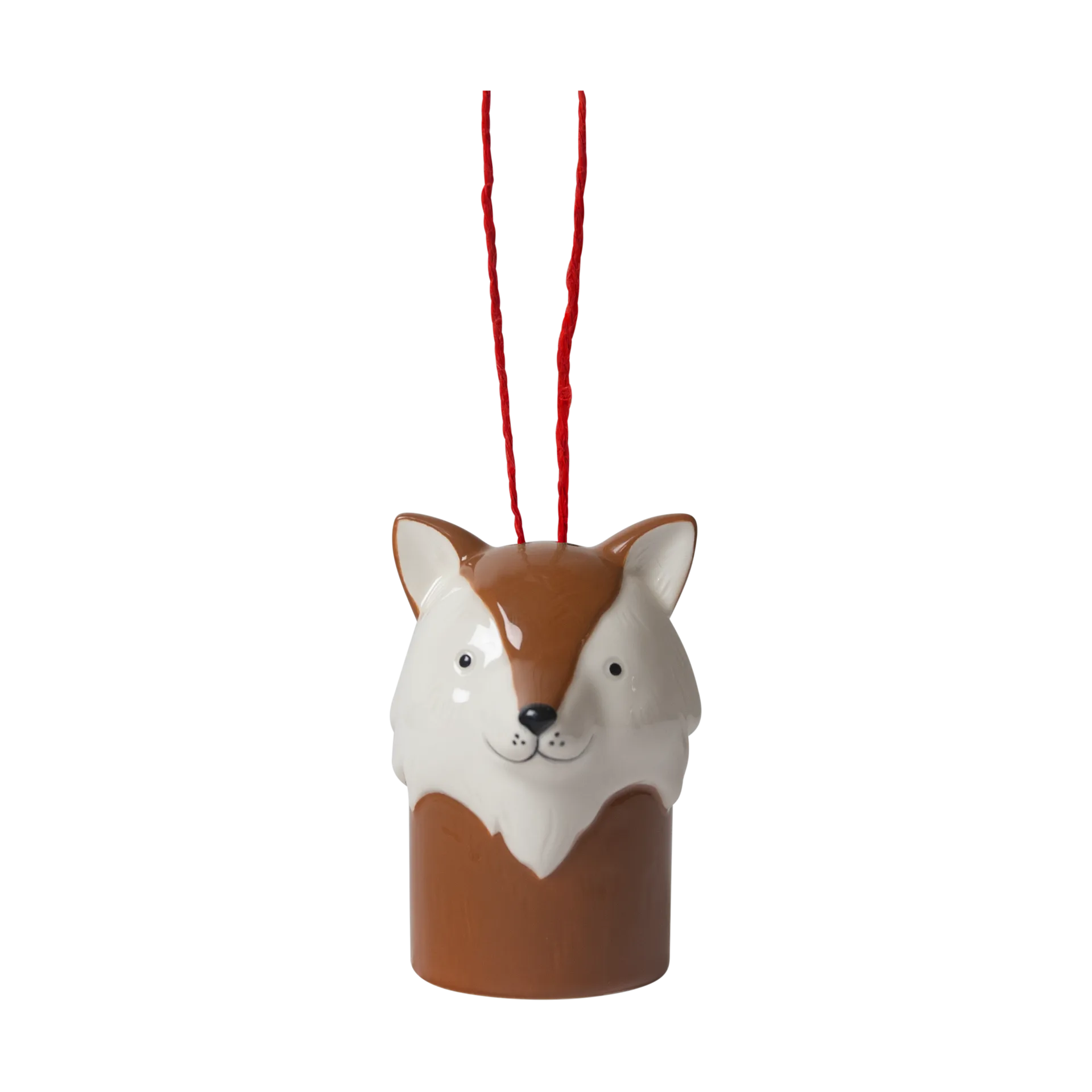 Räv julgranshänge, Vit-brun Pluto Design