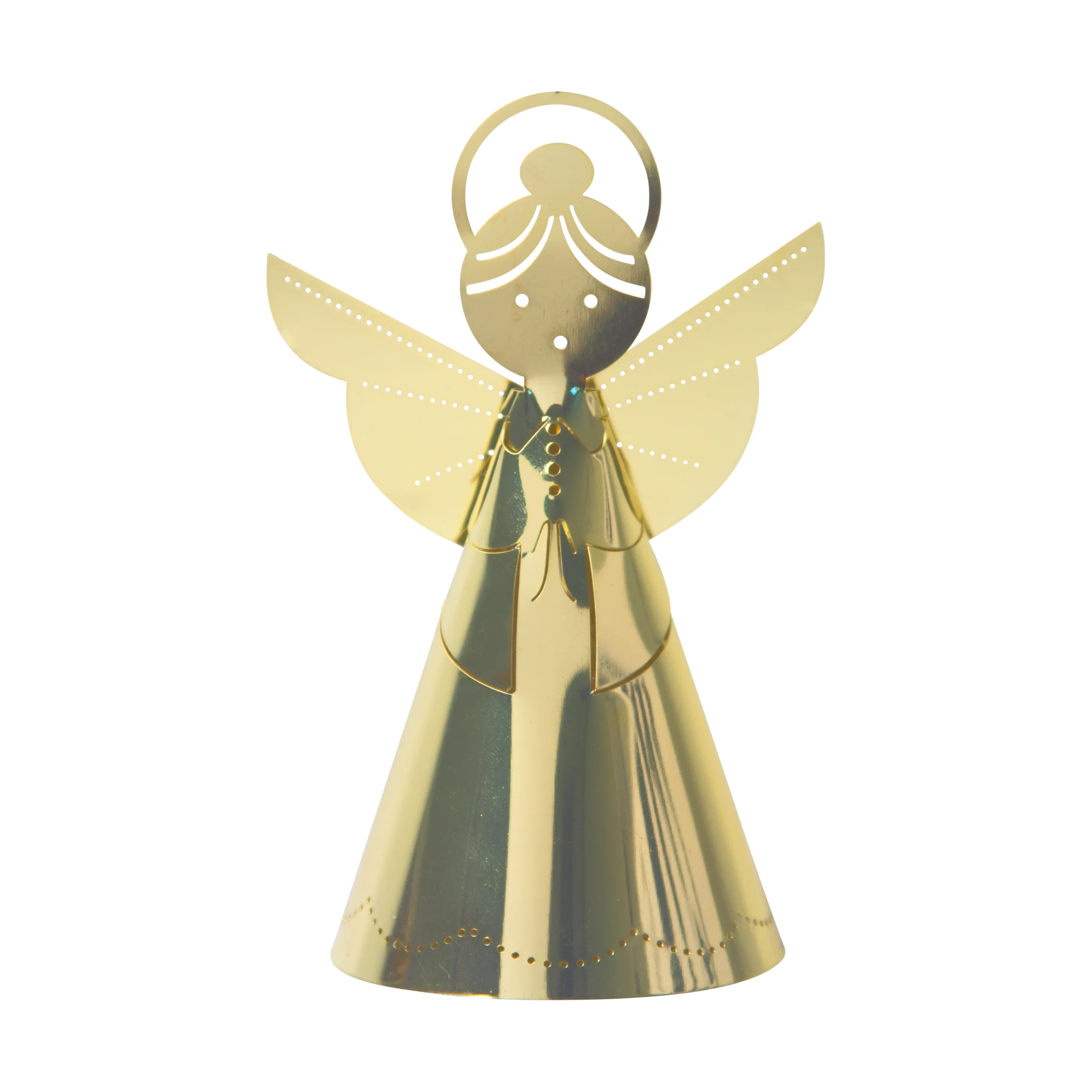 Singing angel dekoration guld, 11 cm
