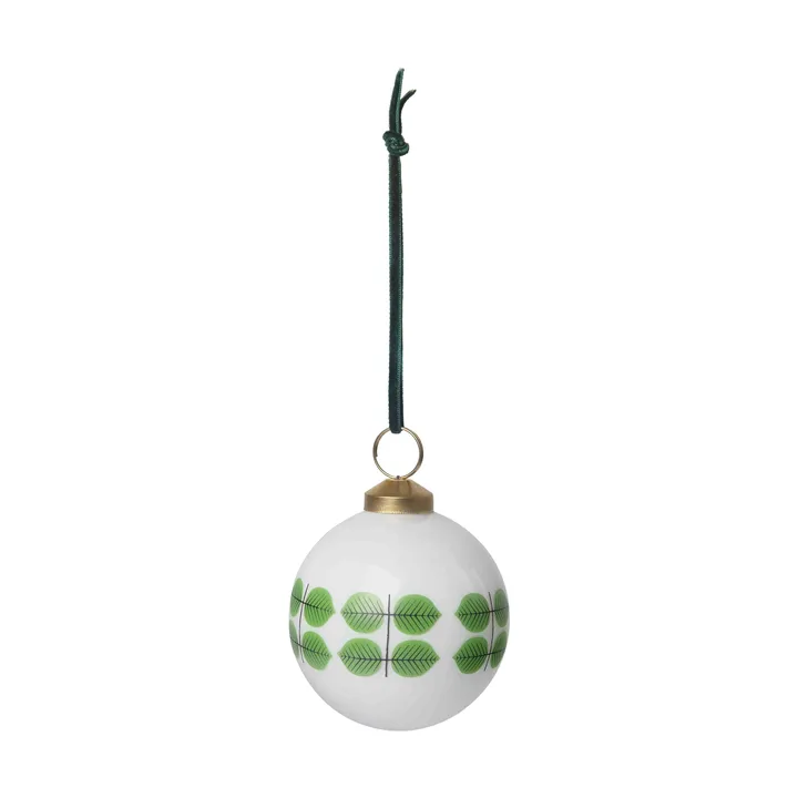 Stig L Berså julgranskula Ø8 cm - Vit-grön - Pluto Design