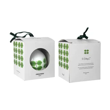 Stig L Berså julgranskula Ø8 cm - Vit-grön - Pluto Design