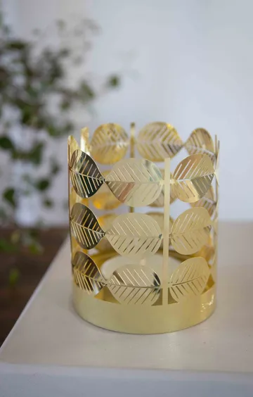 Stig L Berså ljuslykta - Guld - Pluto Design