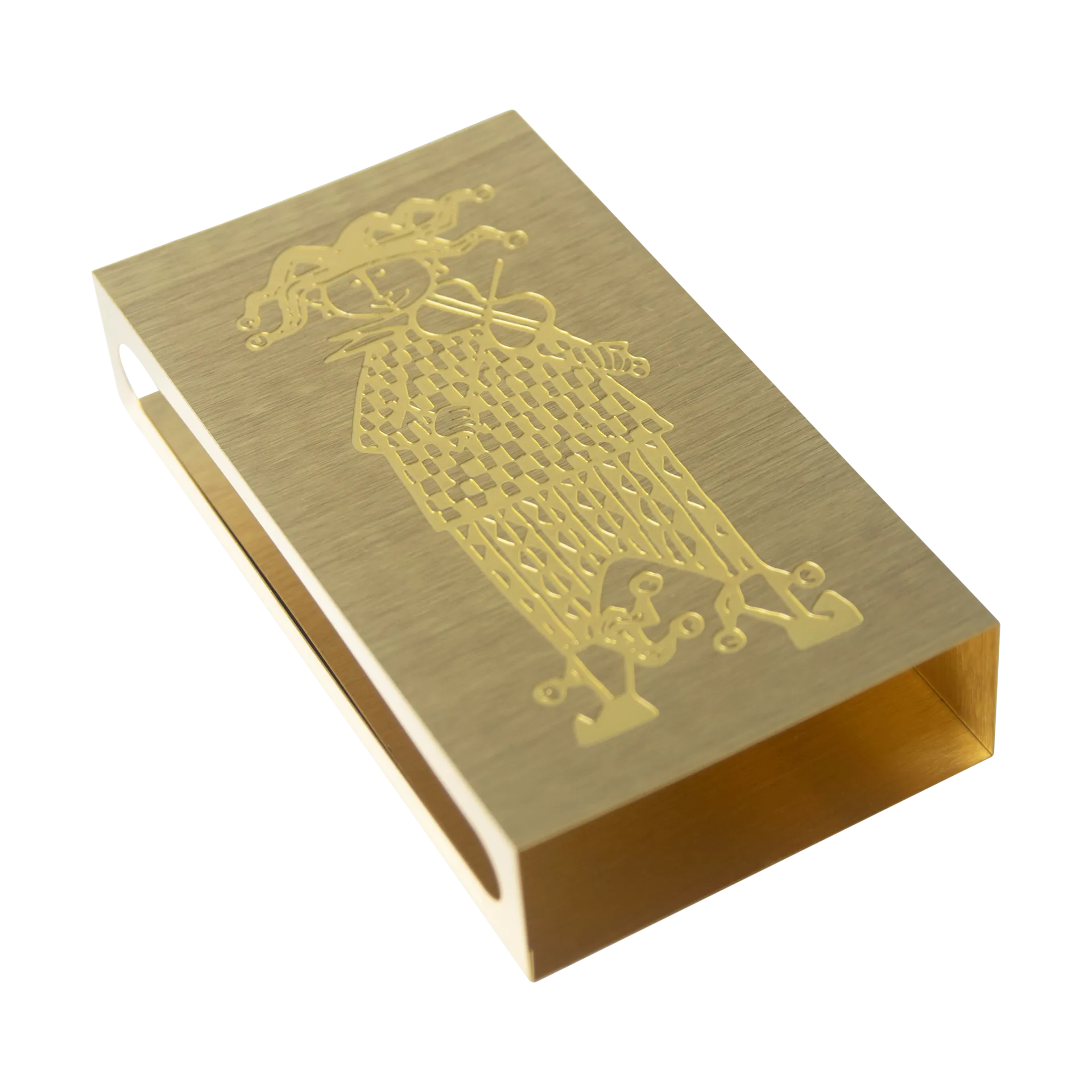 Stig Lindberg Karneval tändsticksfodral, Guld Pluto Design