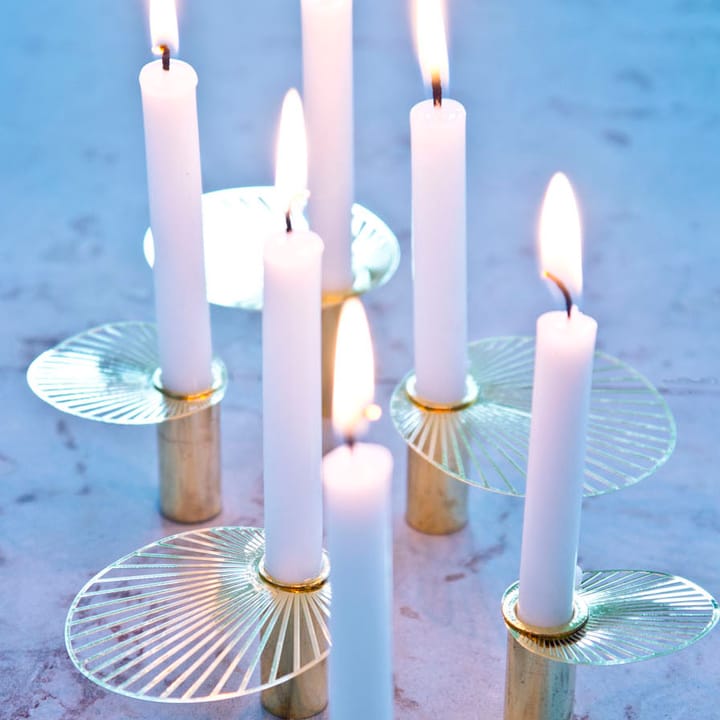Sun ljusstake liten 2-pack, Guld Pluto Design