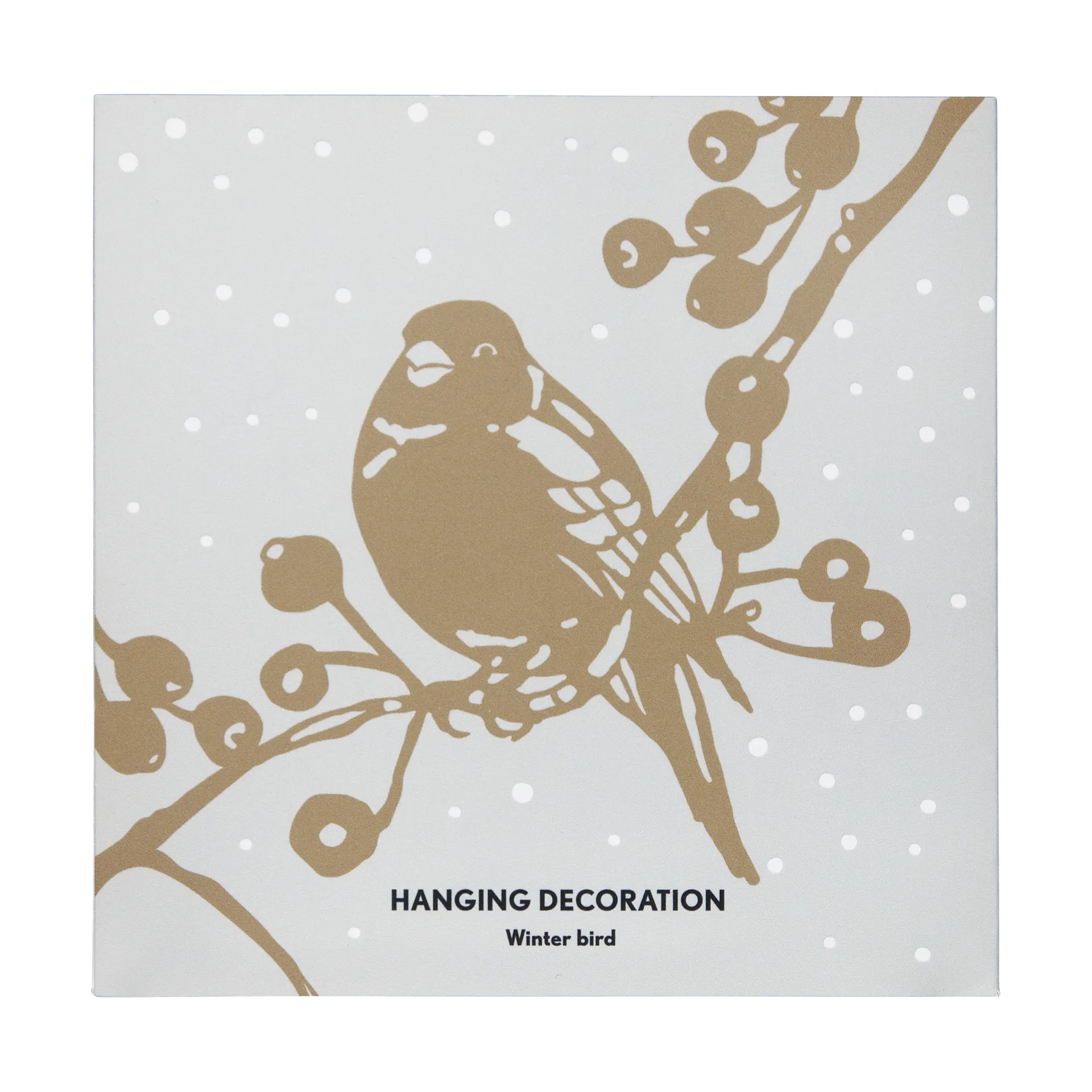 Winter Bird L julhänge, Guld Pluto Design