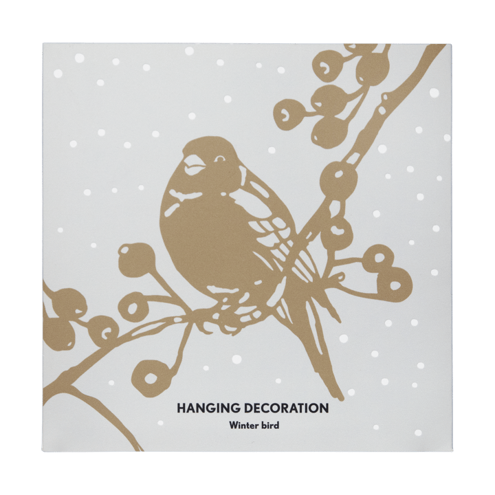 Winter Bird L julhänge, Guld Pluto Design