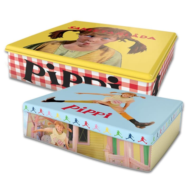 Pippi plåtburk 2-pack - multi - Pluto Produkter