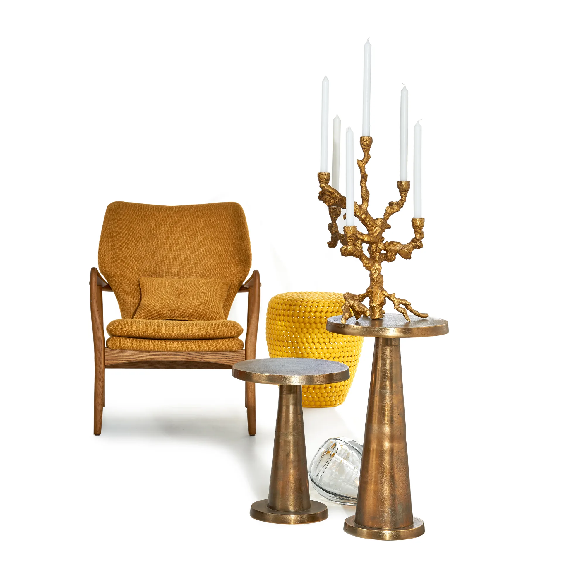 Apple tree ljusstake L 53 cm, Guld POLSPOTTEN