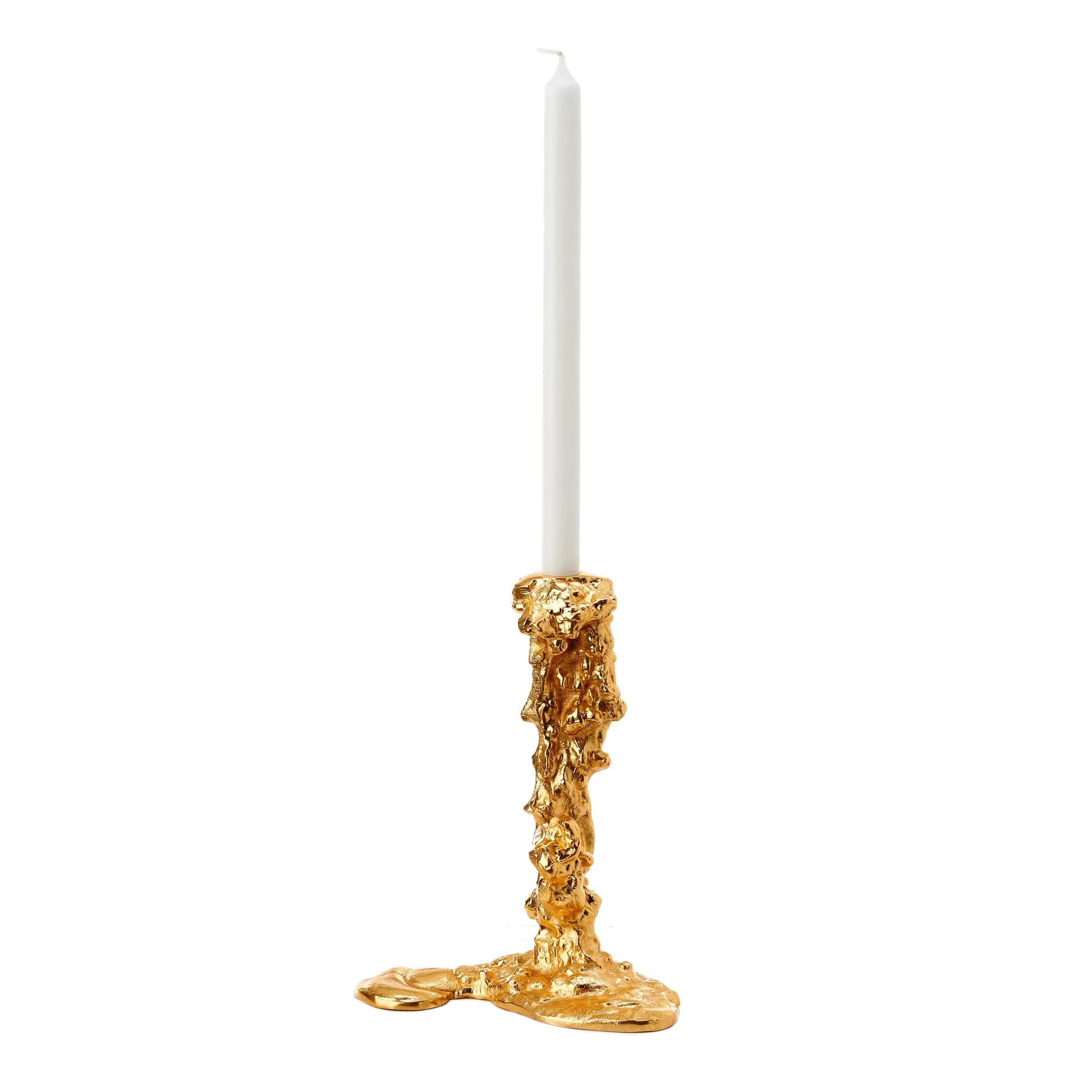 Drip ljusstake L 25 cm, Guld POLSPOTTEN