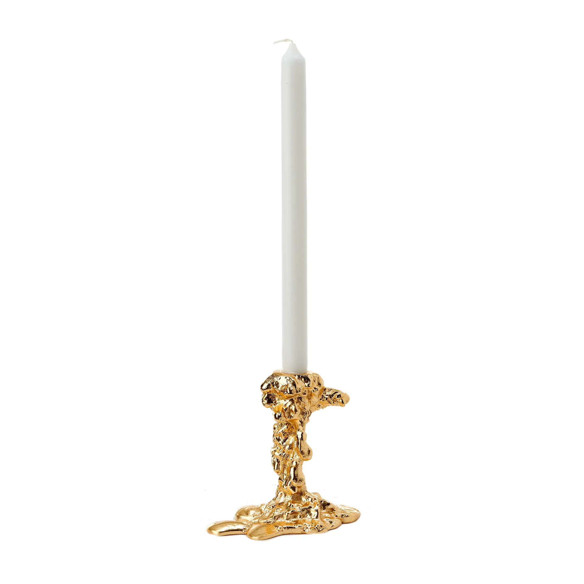 Drip ljusstake S 14 cm, Guld POLSPOTTEN